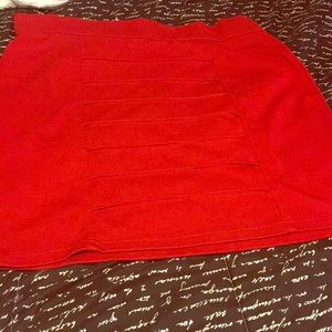 Plus size Dark red skirt
